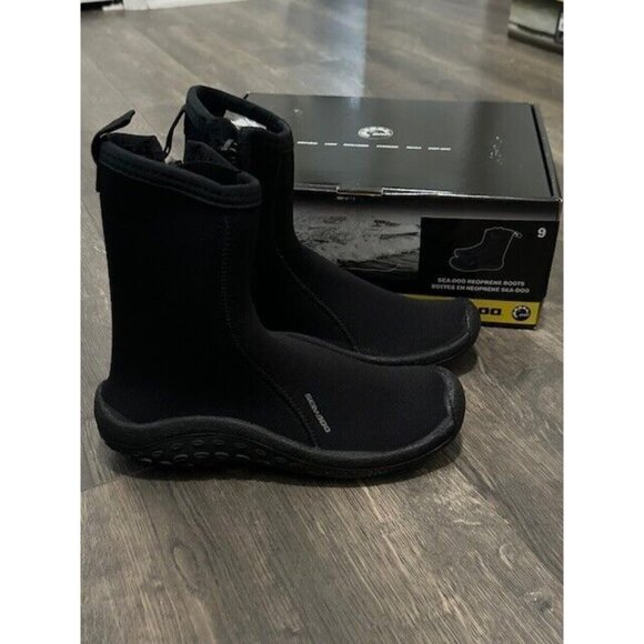 Sea Doo New OEM Unisex 5 mm Neoprene Boots M 9 W 11 Eur 42 Black Zipper New NIB main image 4